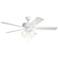 52" Kichler Basics Pro Premier Matte White Pull Chain Ceiling Fan