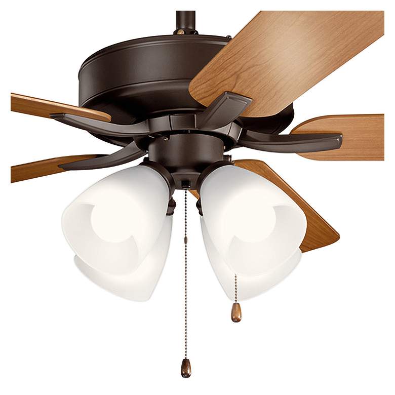 Image 3 52" Kichler Basics Pro Satin Bronze 4-Light Pull Chain Ceiling Fan more views