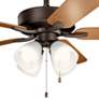 52" Kichler Basics Pro Satin Bronze 4-Light Pull Chain Ceiling Fan