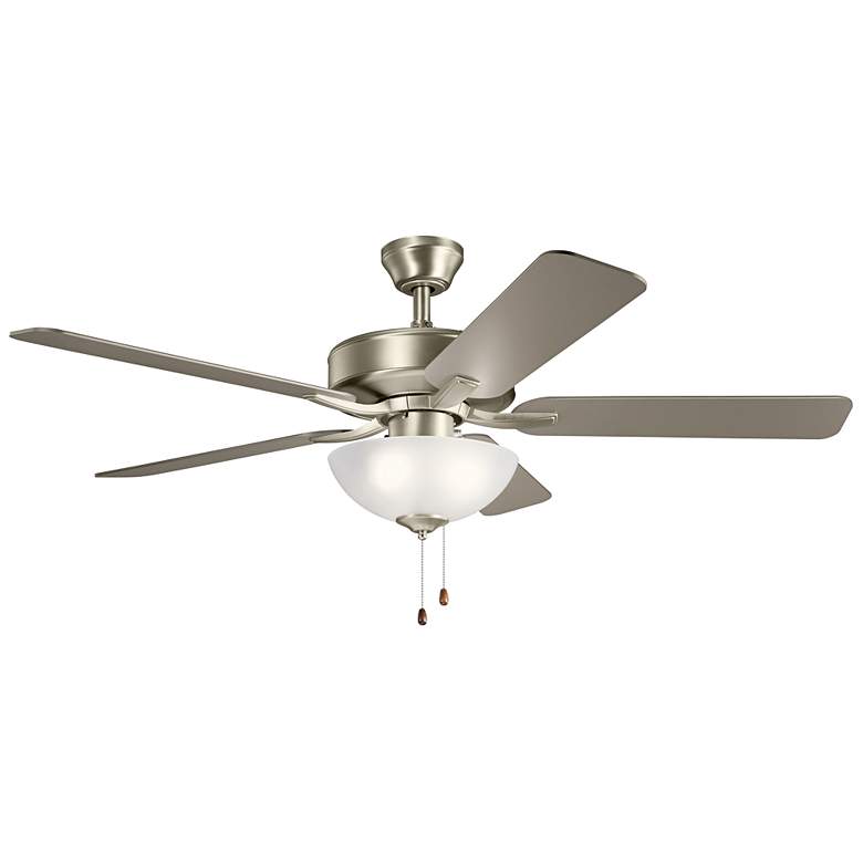 Image 2 52" Kichler Basics Pro Select Brushed Nickel Fan with Pull Chain