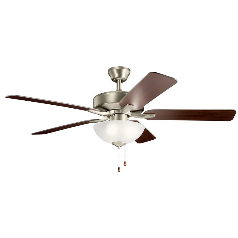 Image 2 52 inch Kichler Basics Pro Select Brushed Nickel Fan with Pull Chain more views