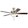 52" Kichler Basics Pro Select Brushed Nickel Fan with Pull Chain