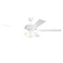 52" Kichler Basics Pro Select Matte White Ceiling Fan with Pull Chain