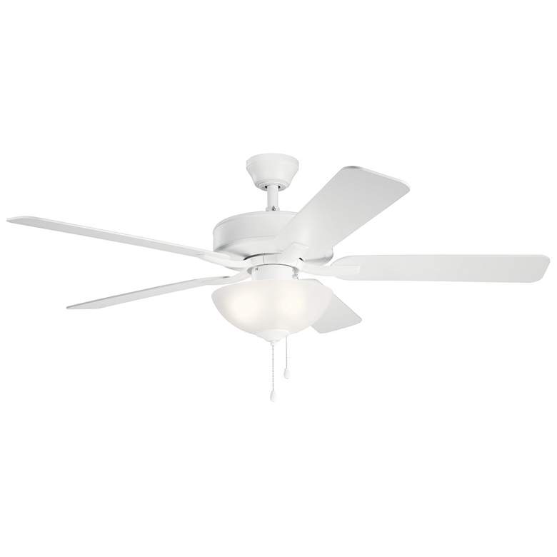 Image 1 52" Kichler Basics Pro Select Matte White LED Ceiling Fan