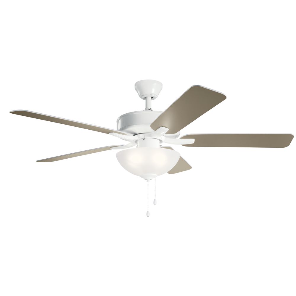 Image 2 52" Kichler Basics Pro Select Satin White LED Ceiling Fan more views