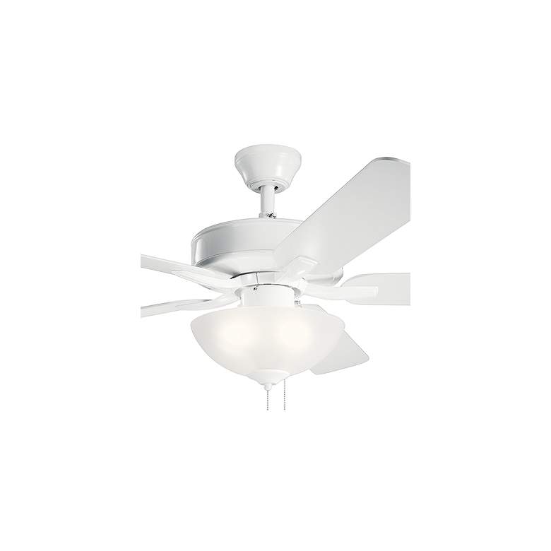 Image 2 52" Kichler Basics Pro Select White Fan with Light and Pull Chain more views