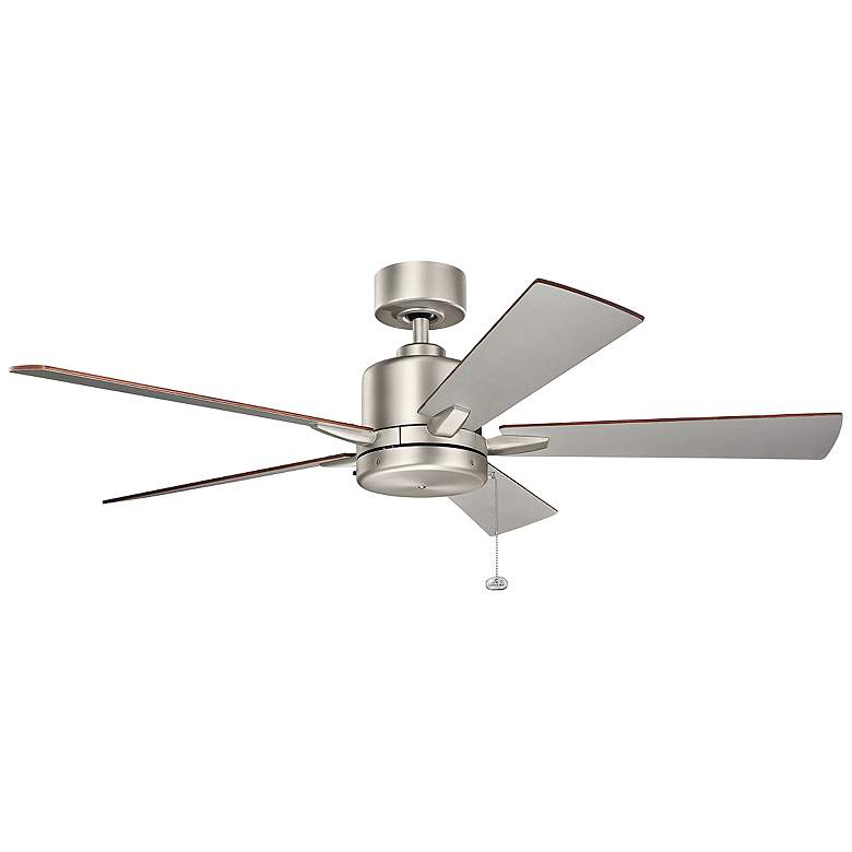 Image 2 52 inch Kichler Bowen Brushed Nickel Modern Ceiling Fan with Pull Chain