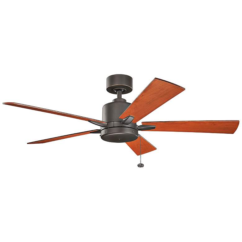 Image 2 52 inch Kichler Bowen Olde Bronze Ceiling Fan with Pull Chain