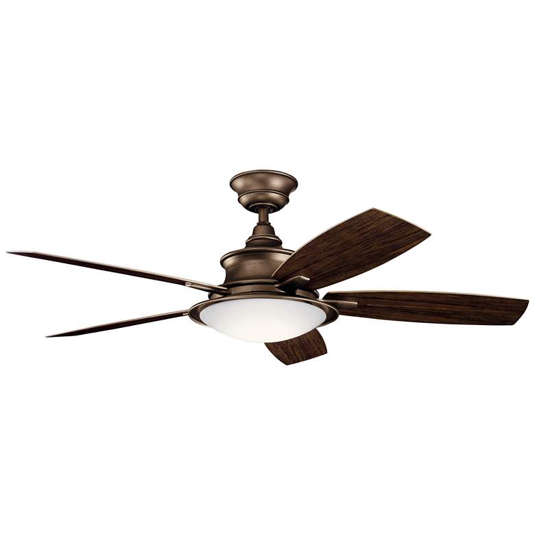 52&quot; Kichler Cameron Copper LED Outdoor Ceiling Fan with Remote