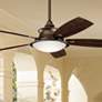 52" Kichler Cameron Copper LED Outdoor Ceiling Fan with Remote