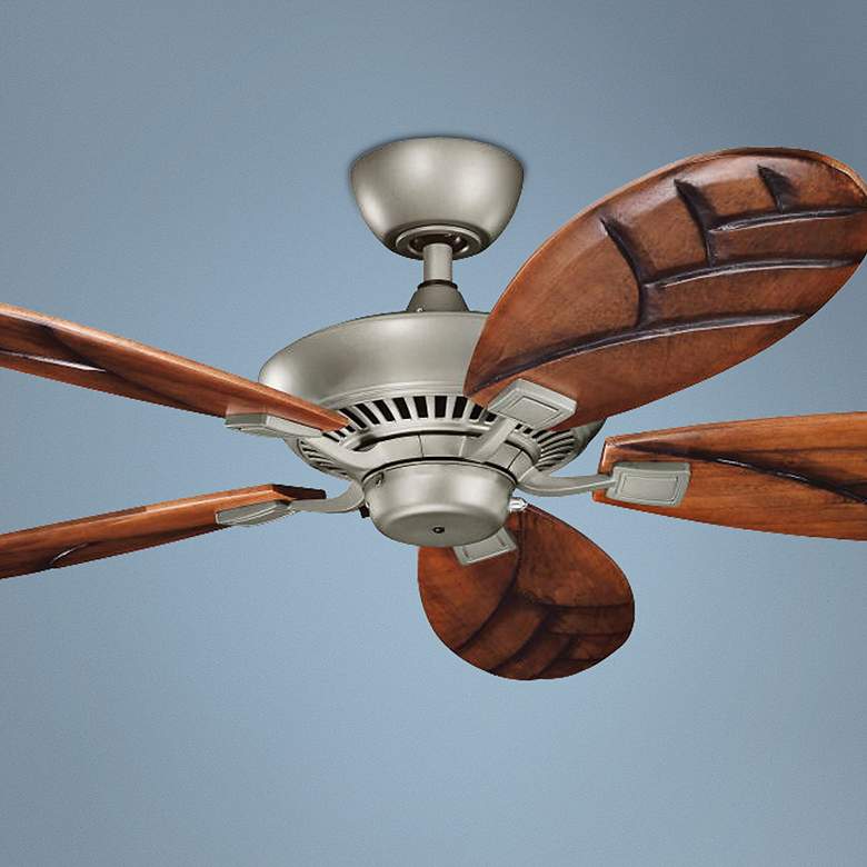 Image 1 52 inch Kichler Canfield Climates Teak Wood - Silver Ceiling Fan