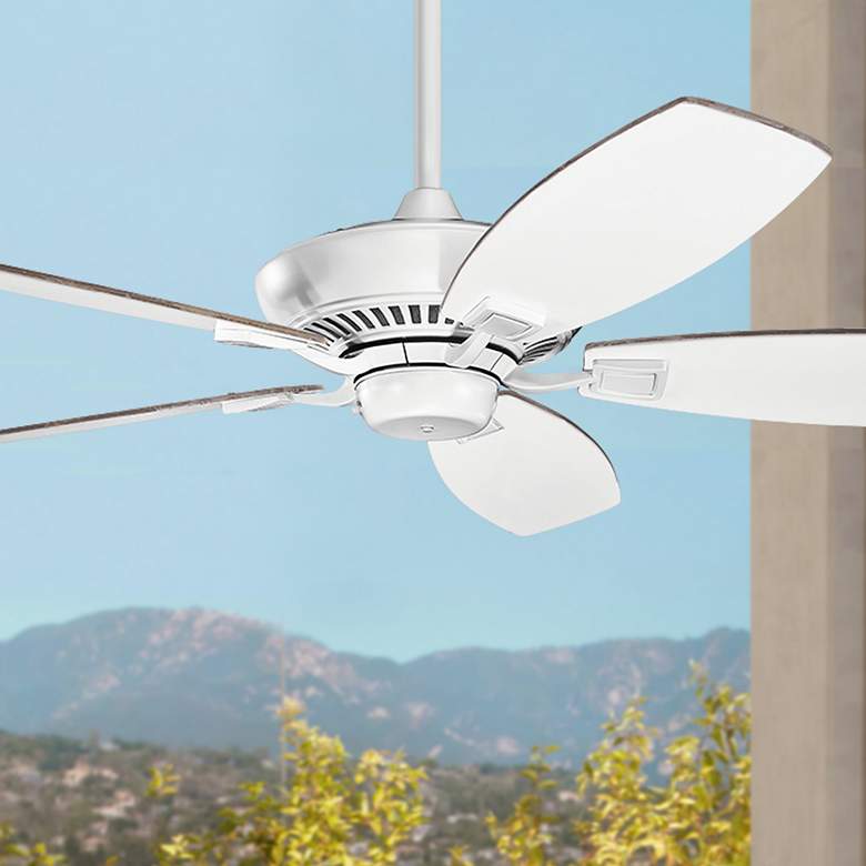 Image 1 52" Kichler Canfield Matte White Pull Chain Ceiling Fan