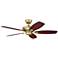 52" Kichler Canfield Natural Brass Ceiling Fan