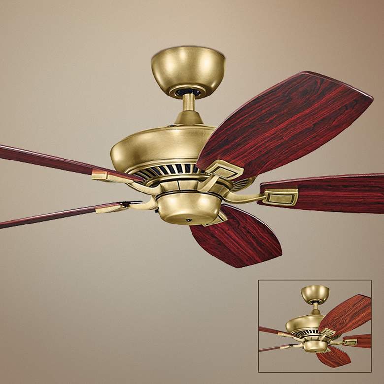Image 1 52 inch Kichler Canfield Natural Brass Ceiling Fan