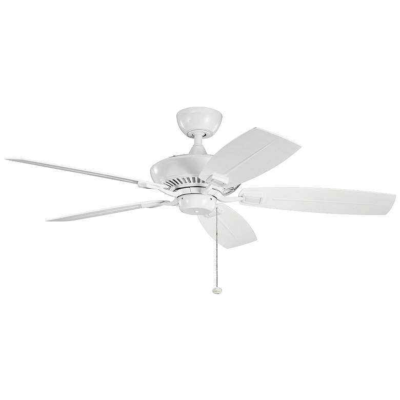 Image 2 52" Kichler Canfield White Wet Rated Ceiling Fan with Pull Chain