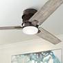 52" Kichler Chiara Bronze LED Hugger Ceiling Fan with Wall Control