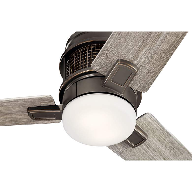 Image 3 52 inch Kichler Chiara Bronze LED Hugger Ceiling Fan with Wall Control more views