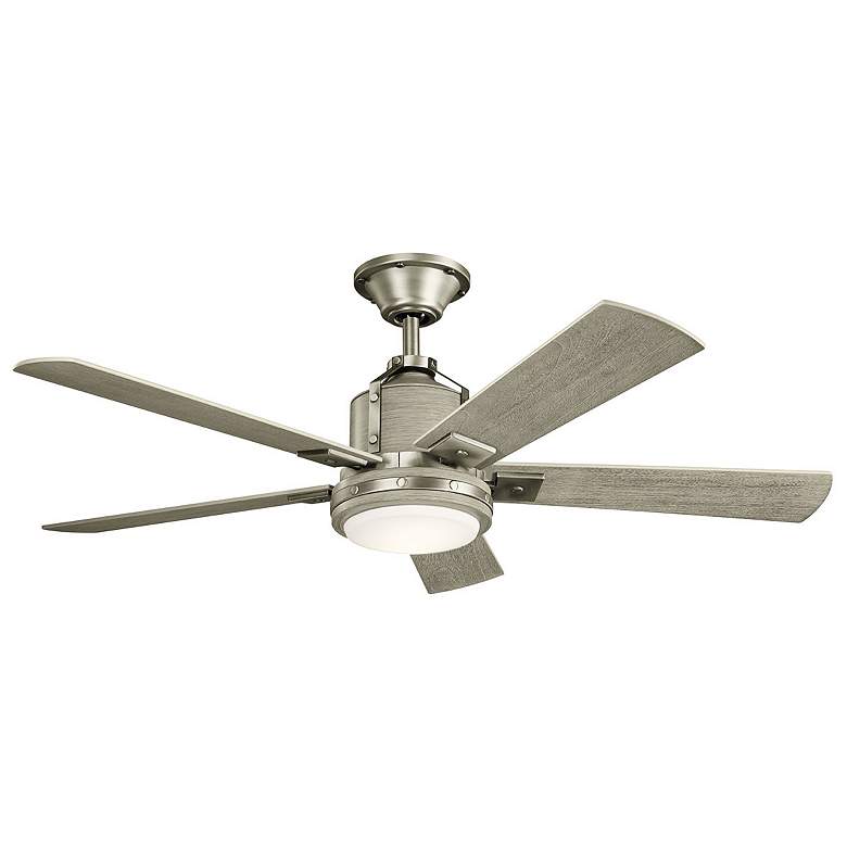 Image 2 52 inch Kichler Colerne Brushed Nickel LED Ceiling Fan with Wall Control