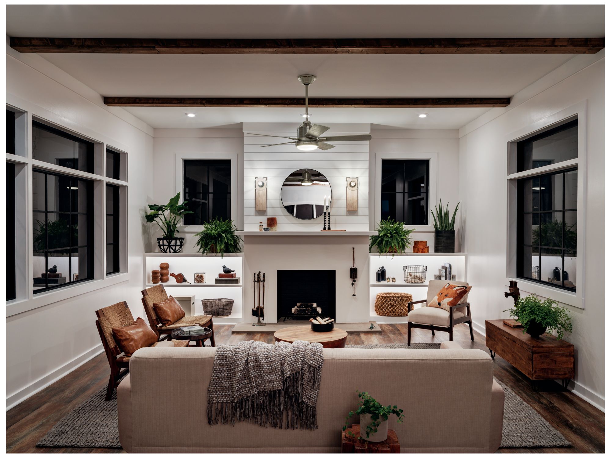 Image 6 52" Kichler Colerne Brushed Nickel LED Ceiling Fan with Wall Control more views
