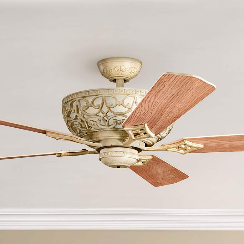 Image 1 52" Kichler Cortez™ Aged White Ceiling Fan