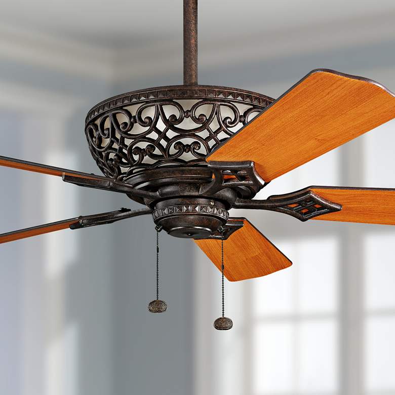 Image 1 52" Kichler Cortez Tannery Bronze Ceiling Fan