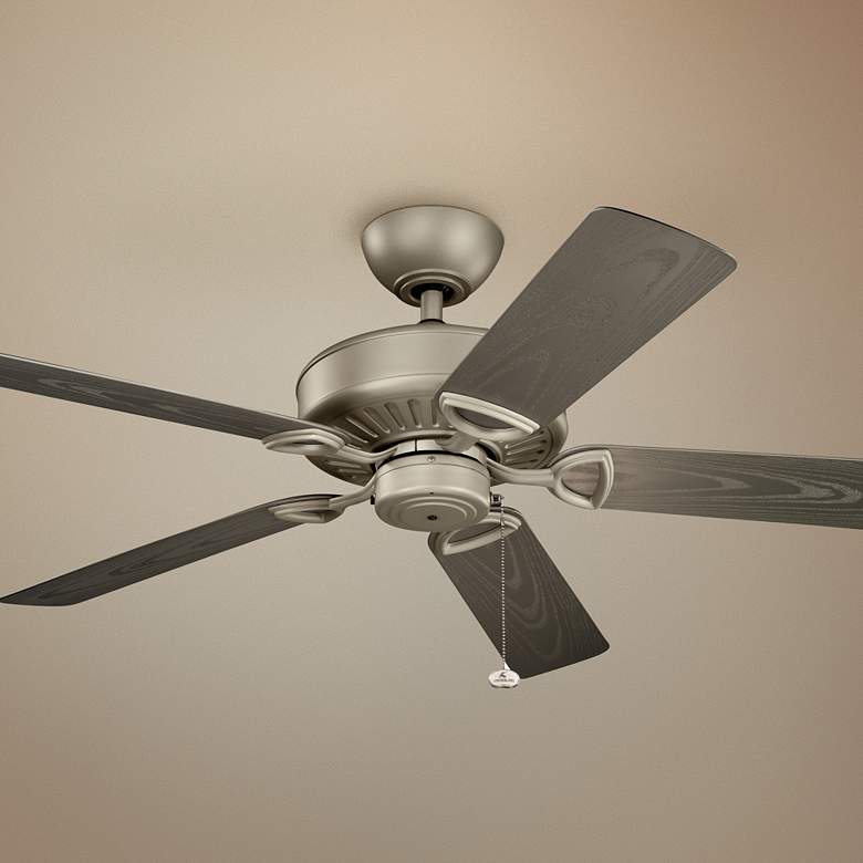 Image 1 52 inch Kichler Enduro Climates Silver Outdoor Ceiling Fan