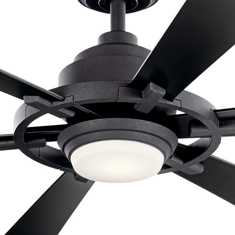 Image 4 52" Kichler Gentry Distressed Black Damp Rated LED Fan with Remote more views
