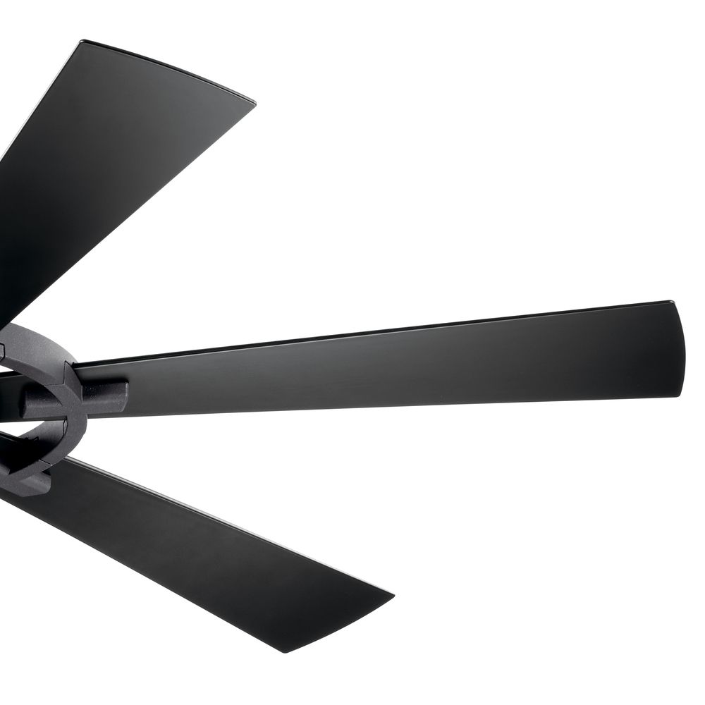 52" Kichler Gentry Distressed Black LED Ceiling Fan in scene