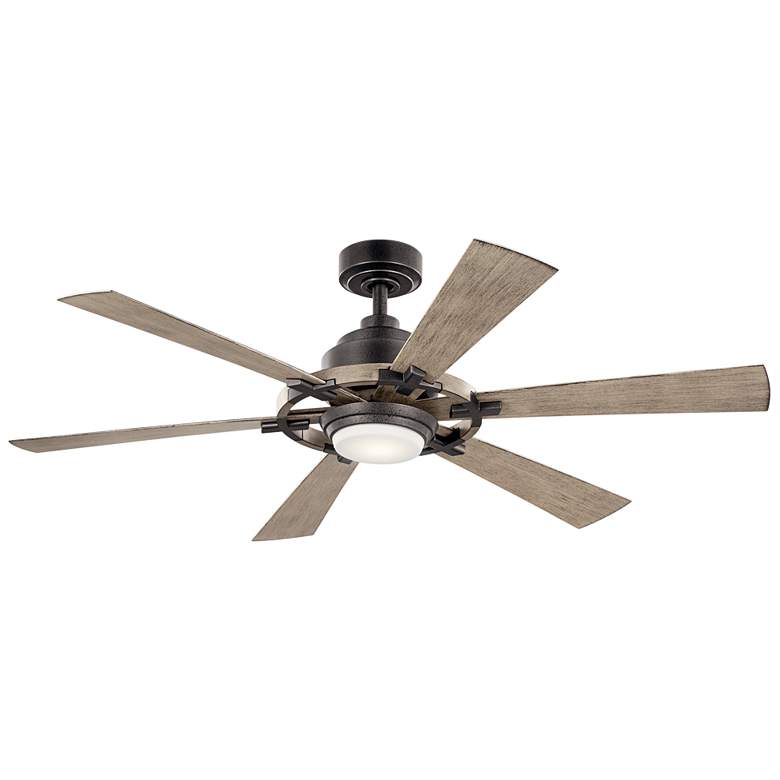 Image 2 52 inch Kichler Gentry Lite Anvil Iron LED Ceiling Fan with Remote