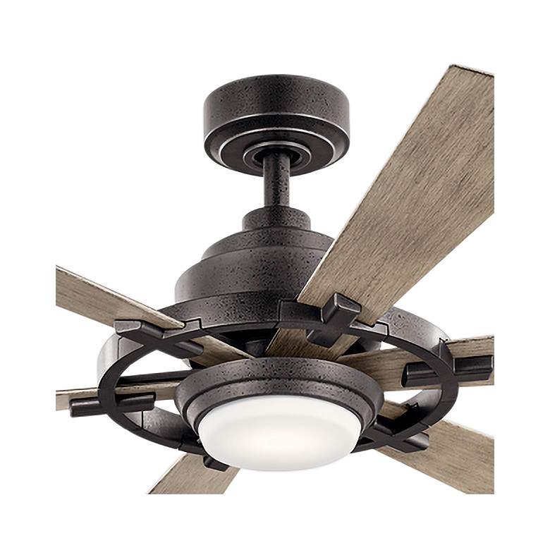 Image 4 52 inch Kichler Gentry Lite Anvil Iron LED Damp Rated Fan with Remote more views