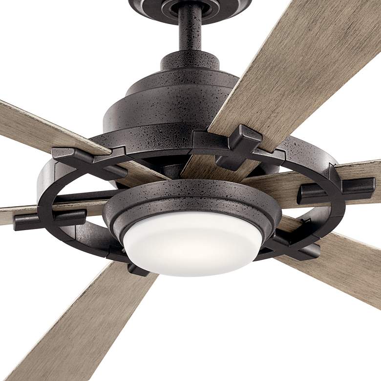 Image 5 52 inch Kichler Gentry Lite Anvil Iron LED Damp Rated Fan with Remote more views