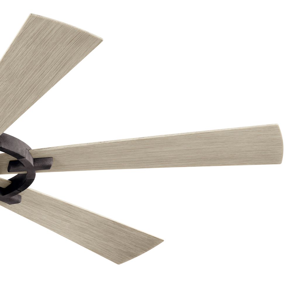 Image 5 52" Kichler Gentry Lite Weathered Zinc Damp Rated LED Fan with Remote more views