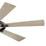52" Kichler Gentry Lite Weathered Zinc Damp Rated LED Fan with Remote in scene