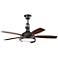 52" Kichler Hatteras Bay Anvil Iron Outdoor LED Fan with Remote