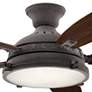 52" Kichler Hatteras Bay Weathered Zinc LED Outdoor Ceiling Fan