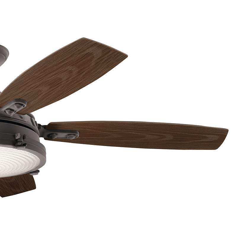 Image 6 52" Kichler Hatteras Bay Weathered Zinc LED Outdoor Ceiling Fan more views