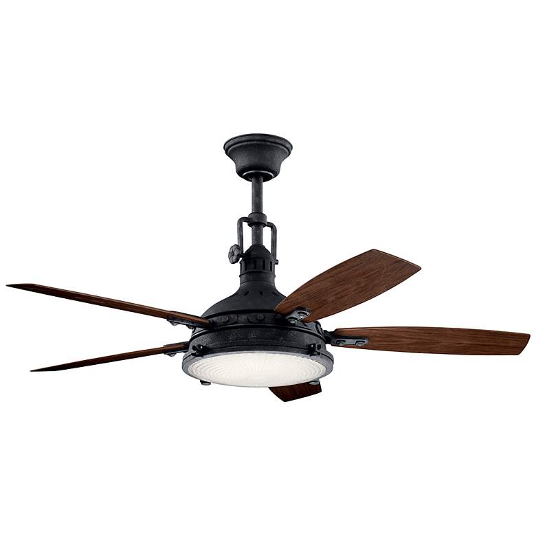 Image 7 52 inch Kichler Hatteras Bay Weathered Zinc LED Outdoor Ceiling Fan more views