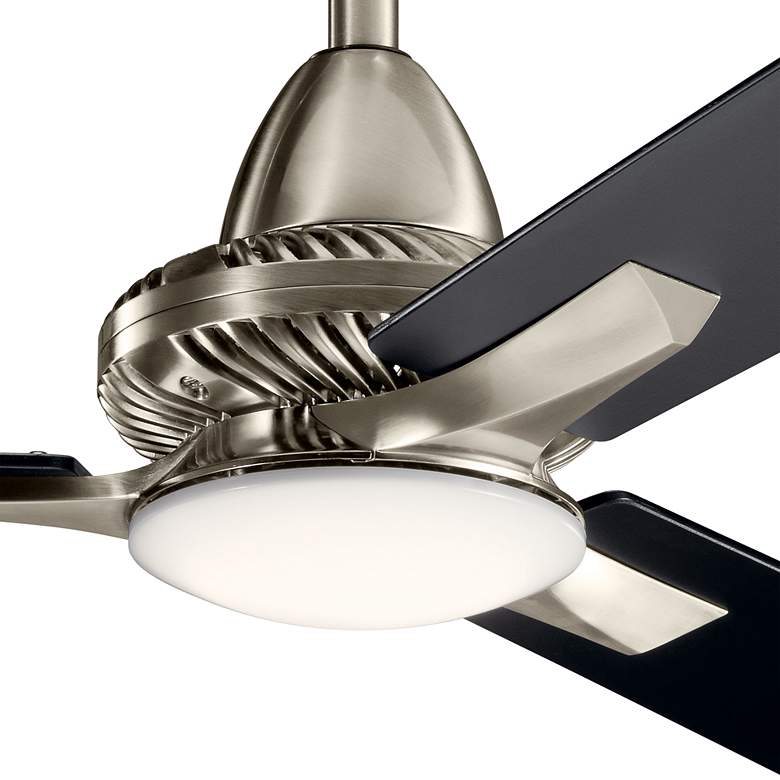 Image 3 52" Kichler Kosmus Brushed Stainless Steel LED Ceiling Fan with Remote more views