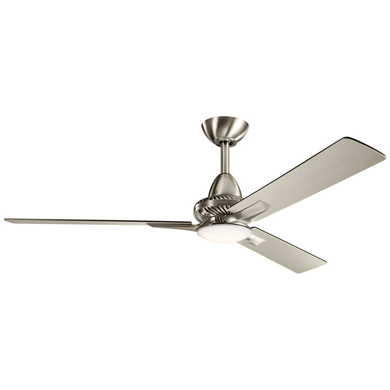 Image 5 52" Kichler Kosmus Brushed Stainless Steel LED Ceiling Fan with Remote more views