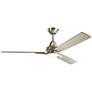 52" Kichler Kosmus Brushed Stainless Steel LED Ceiling Fan with Remote