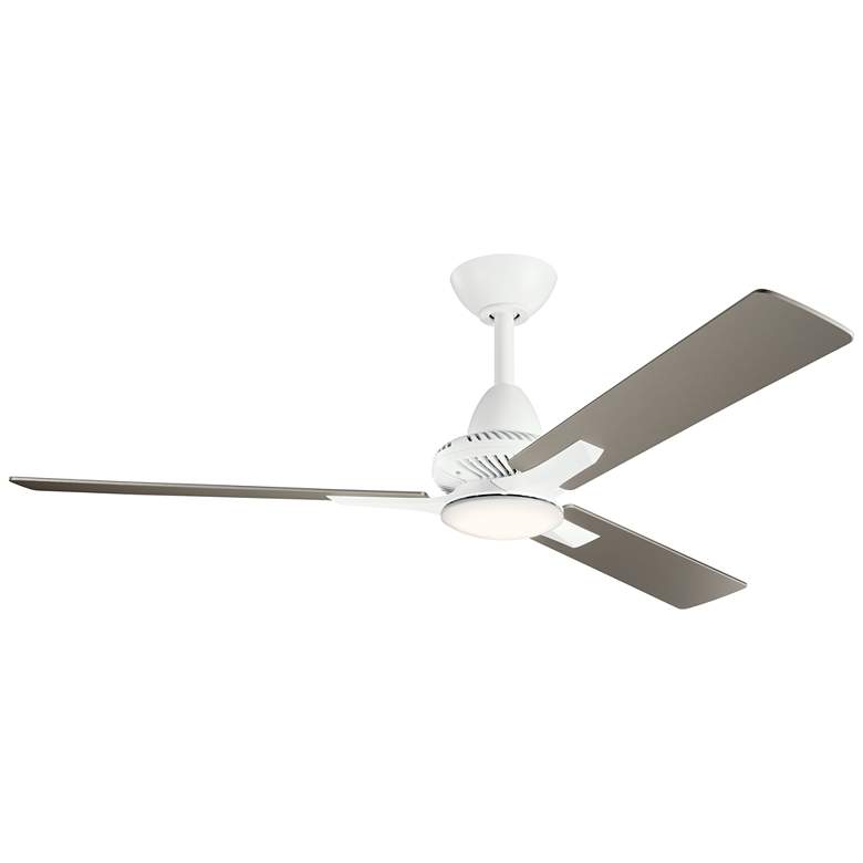 Image 5 52 inch Kichler Kosmus Matte White LED Ceiling Fan with Remote more views