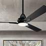 52" Kichler Kosmus Satin Black LED Ceiling Fan with Remote