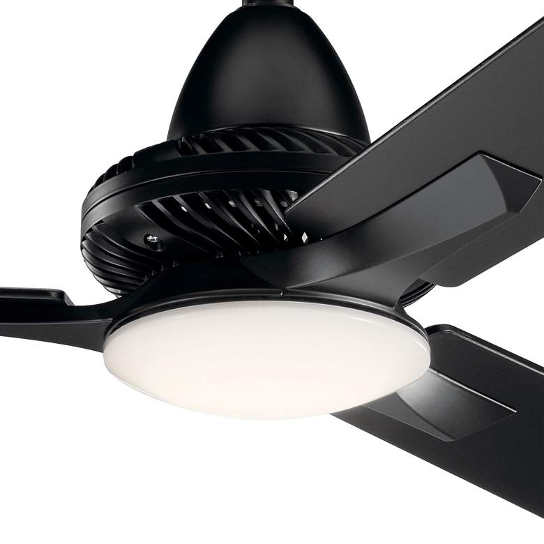 Image 3 52 inch Kichler Kosmus Satin Black LED Ceiling Fan with Remote more views