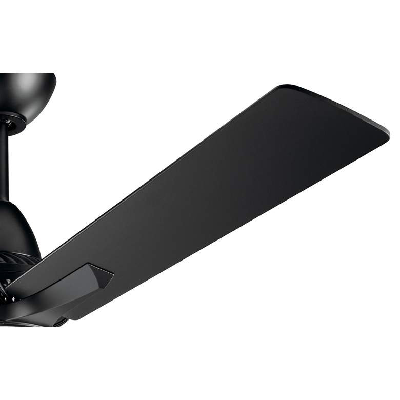 Image 4 52" Kichler Kosmus Satin Black LED Ceiling Fan with Remote more views