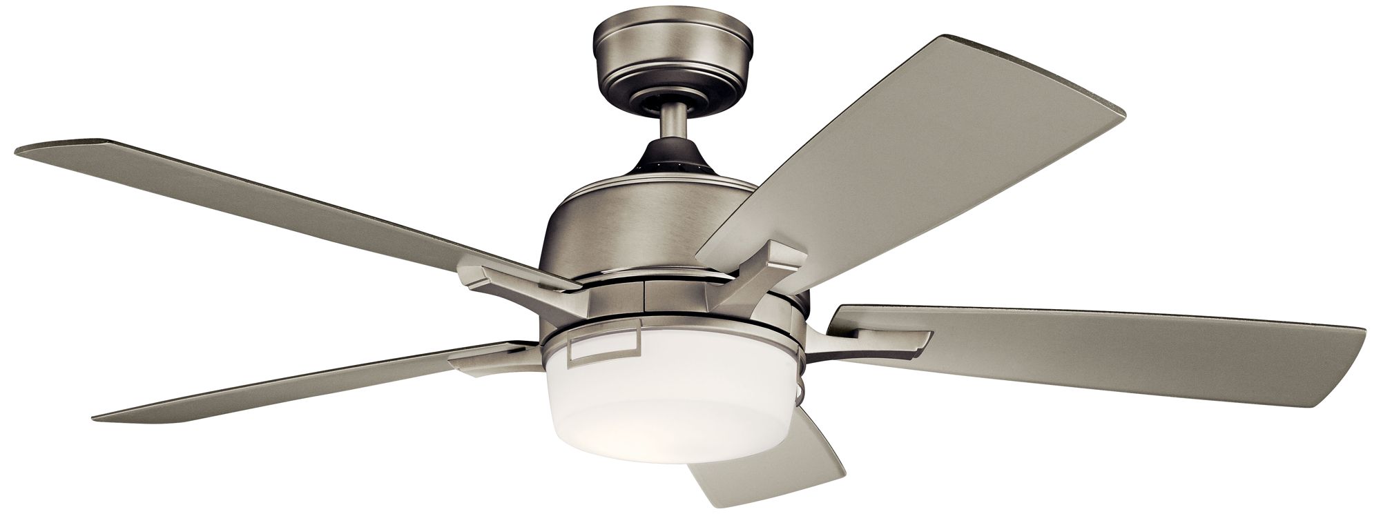52" Kichler Leeds Brushed Nickel LED Ceiling Fan with Wall Control