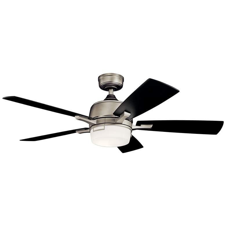 Image 3 52 inch Kichler Leeds Brushed Nickel LED Ceiling Fan with Wall Control more views