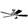 52" Kichler Leeds Brushed Nickel LED Ceiling Fan with Wall Control