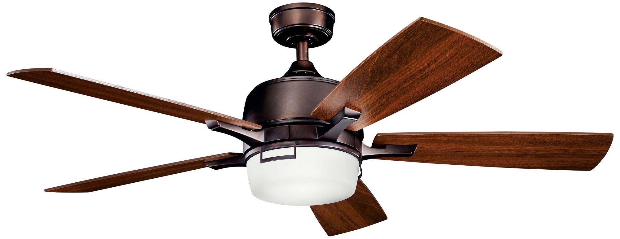 52" Kichler Leeds OilBrushed Bronze LED Ceiling Fan with Wall Control