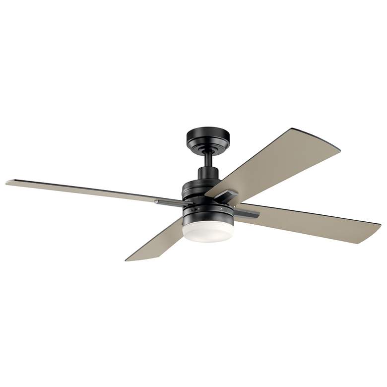 Image 2 52" Kichler Lija LED Satin Black 4-Blade Ceiling Fan more views