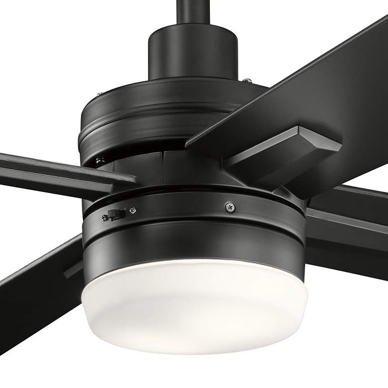 Image 3 52" Kichler Lija LED Satin Black 4-Blade Ceiling Fan more views
